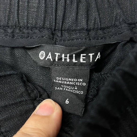 Athleta Black Cabo  Linen Joggers 6 - Picture 11 of 11